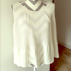 Banana Republic Ivory Pleated Blouse